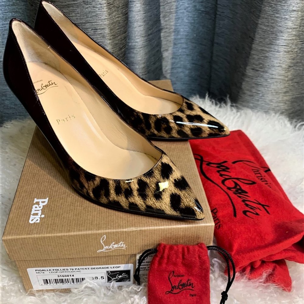 Christian Louboutin NWT patent animal pumps